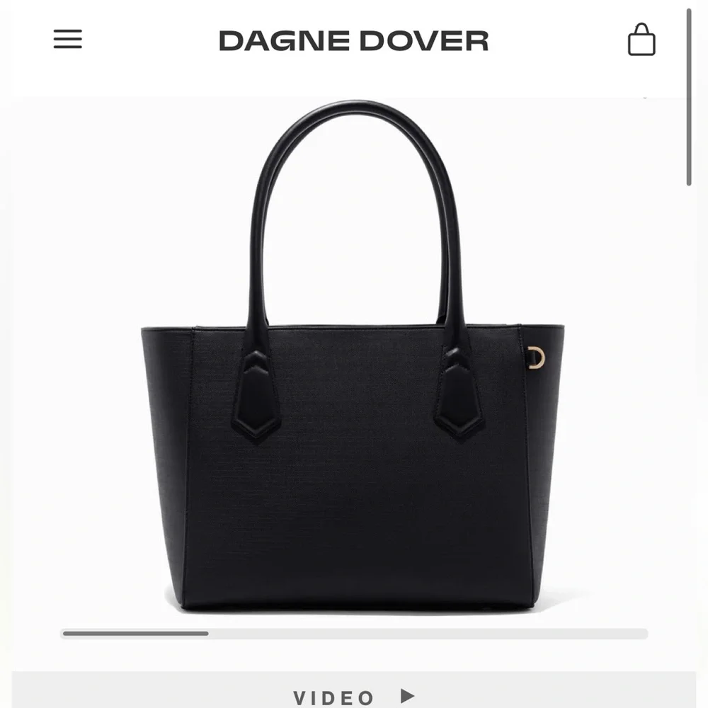 Dagne Dover Signature Tote in black - Picture 1 of 12